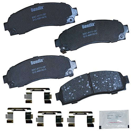 with Installation Hardware Front Bendix Premium Copper Free CFC913 Premium Copper Free Ceramic Brake Pad 